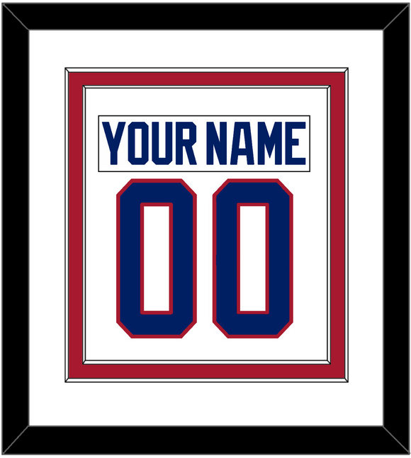 Montreal Nameplate & Number (Back) Combined - Home White (1984-1997) - Double Mat 1