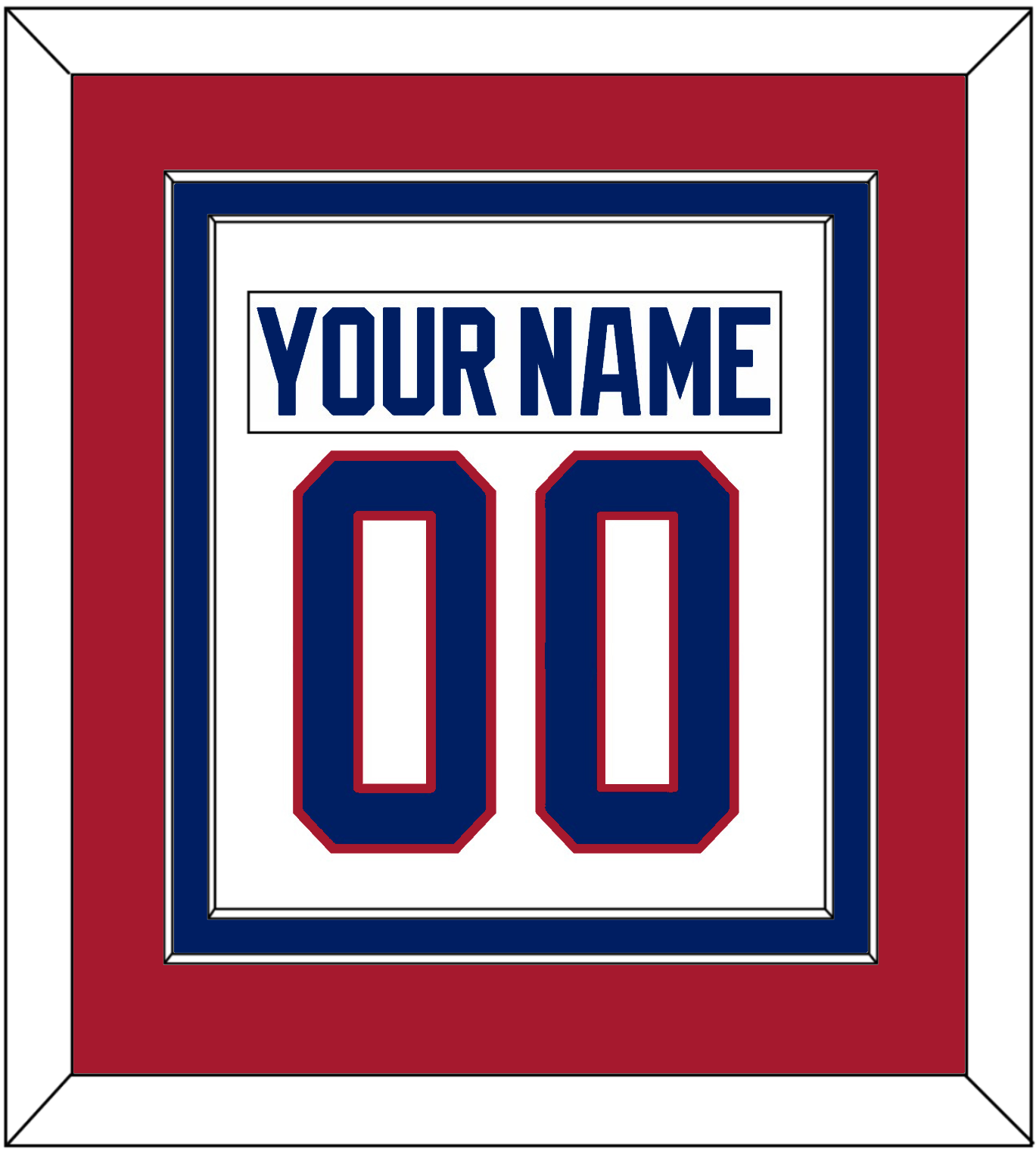 Montreal Nameplate & Number (Back) Combined - Home White (1984-1997) - Signature Tier 2