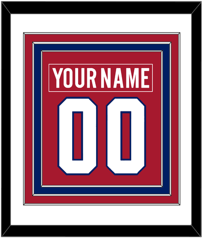 Montreal Nameplate & Number (Back) Combined - Road/Home Red (1997-2007) - Premier Tier 1