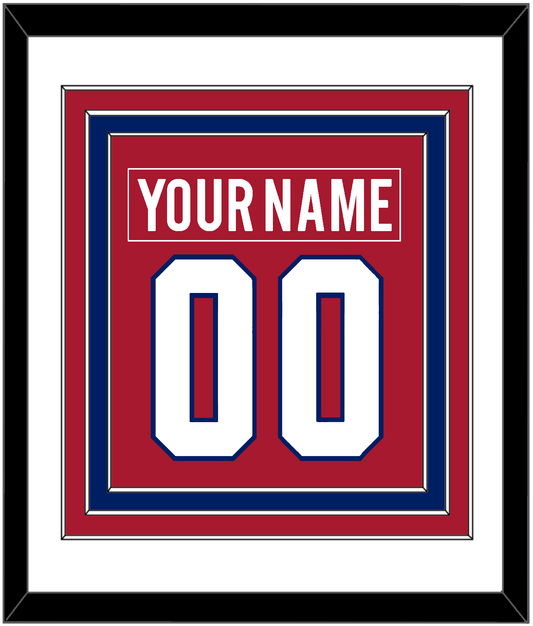 Montreal Nameplate & Number (Back) Combined - Road/Home Red (1997-2007) - Premier Tier 1