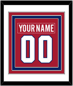 Montreal Nameplate & Number (Back) Combined - Home Red - Triple Mat 1