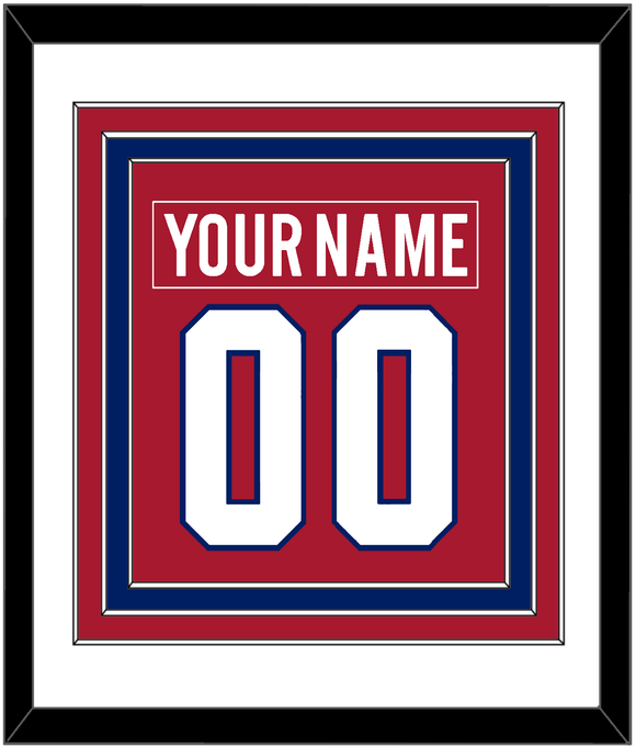 Montreal Nameplate & Number (Back) Combined - Home Red - Triple Mat 1