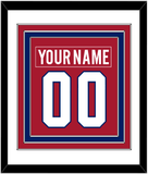 Montreal Nameplate & Number (Back) Combined - Home Red - Triple Mat 1