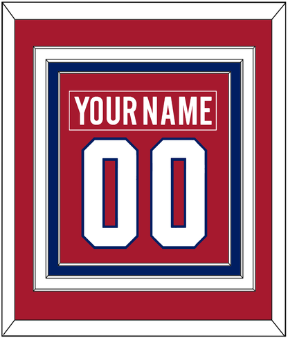 Montreal Nameplate & Number (Back) Combined - Road/Home Red (1997-2007) - Premier Tier 2
