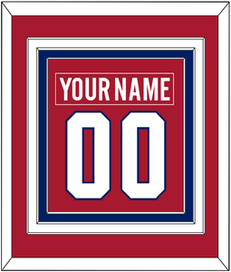 Montreal Nameplate & Number (Back) Combined - Home Red - Triple Mat 2