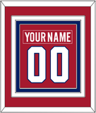 Montreal Nameplate & Number (Back) Combined - Home Red - Triple Mat 2