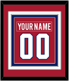 Montreal Nameplate & Number (Back) Combined - Home Red - Triple Mat 2