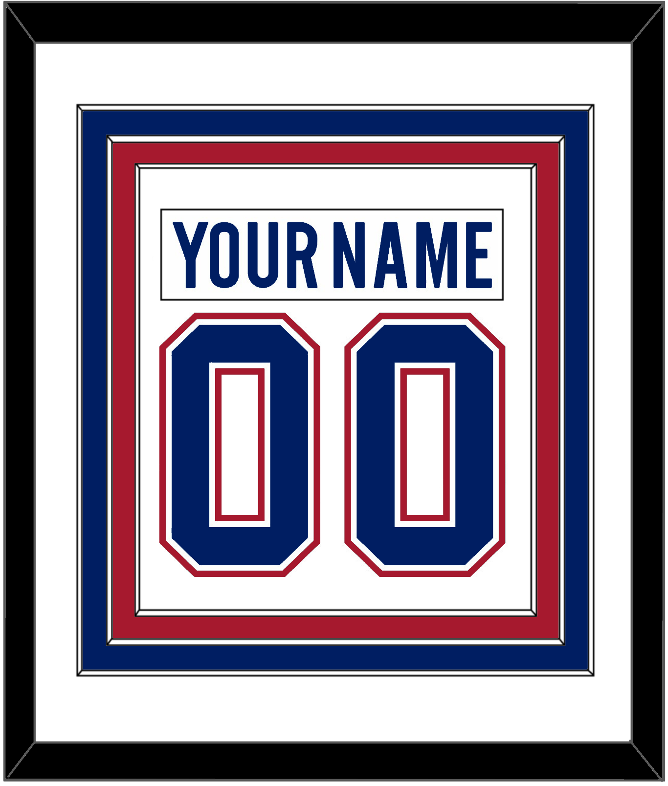 Montreal Nameplate & Number (Back) Combined - Road White - Premier Tier 1