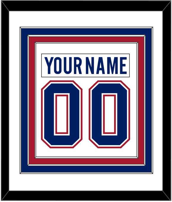 Montreal Nameplate & Number (Back) Combined - Road White - Triple Mat 1