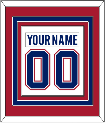 Montreal Nameplate & Number (Back) Combined - Home/Road White (1997-2007) - Premier Tier 2