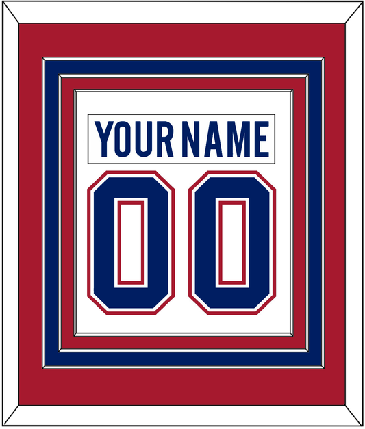 Montreal Nameplate & Number (Back) Combined - Road White - Premier Tier 2