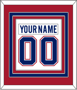 Montreal Nameplate & Number (Back) Combined - Road White - Triple Mat 2