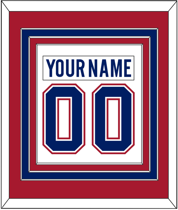 Montreal Nameplate & Number (Back) Combined - Road White - Triple Mat 2