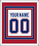 Montreal Nameplate & Number (Back) Combined - Road White - Triple Mat 2