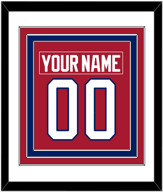 Montreal Nameplate & Number (Back) Combined - Road Red (1984-1997) - Premier Tier 1