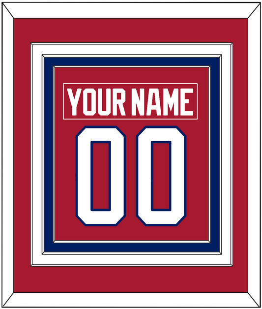 Montreal Nameplate & Number (Back) Combined - Road Red (1984-1997) - Premier Tier 2