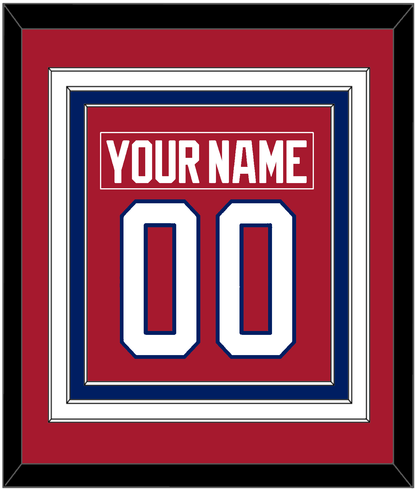Montreal Nameplate & Number (Back) Combined - Road Red (1984-1997) - Premier Tier 2