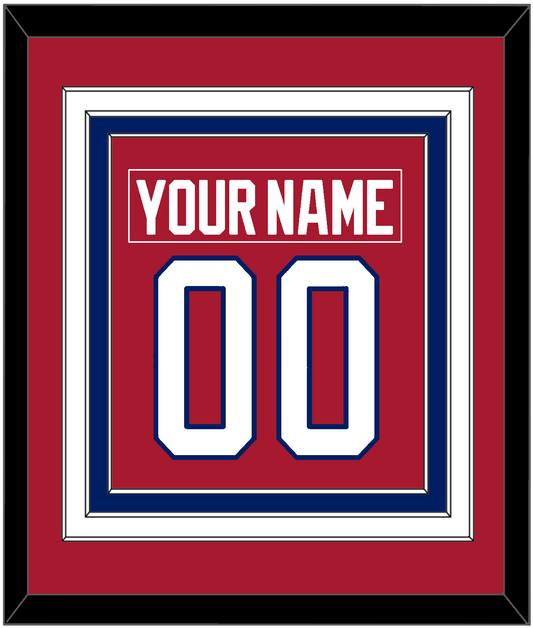 Montreal Nameplate & Number (Back) Combined - Road Red (1984-1997) - Premier Tier 2