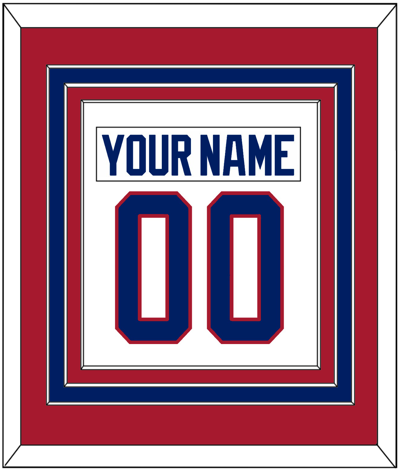 Montreal Nameplate & Number (Back) Combined - Home White (1984-1997) - Premier Tier 2