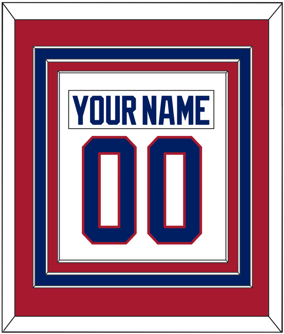 Montreal Nameplate & Number (Back) Combined - Home White (1984-1997) - Triple Mat 2