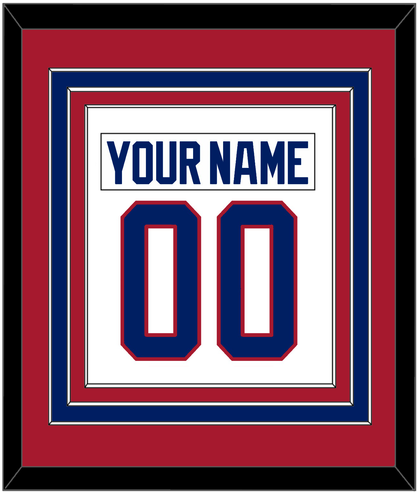Montreal Nameplate & Number (Back) Combined - Home White (1984-1997) - Premier Tier 2