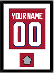 Montreal Nameplate & Number (Back) Combined With Stanley Cup Champions Patch - Road Red (1984-1997) - Single Mat 1