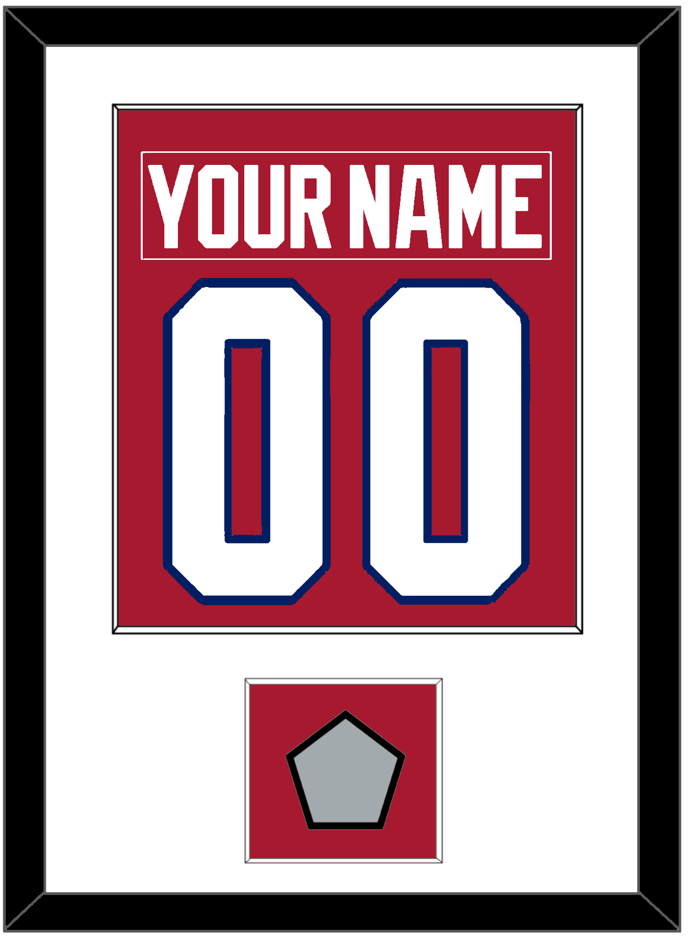 Montreal Nameplate & Number (Back) Combined With Stanley Cup Finals Patch - Road Red (1984-1997) - Essential Tier 1