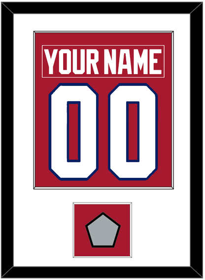 Montreal Nameplate & Number (Back) Combined With Stanley Cup Finals Patch - Road Red (1984-1997) - Essential Tier 1