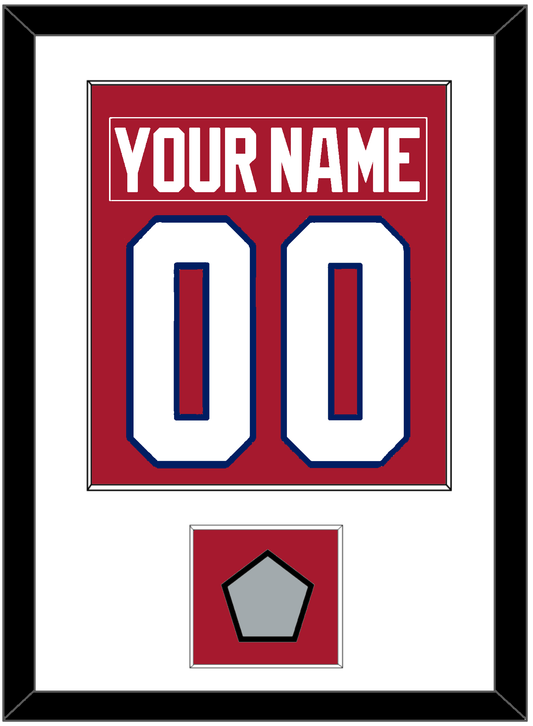Montreal Nameplate & Number (Back) Combined With Stanley Cup Finals Patch - Road Red (1984-1997) - Essential Tier 1