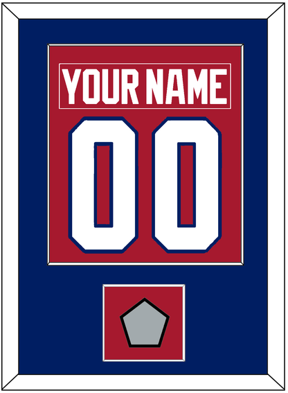 Montreal Nameplate & Number (Back) Combined With Stanley Cup Champions Patch - Road Red (1984-1997) - Essential Tier 2