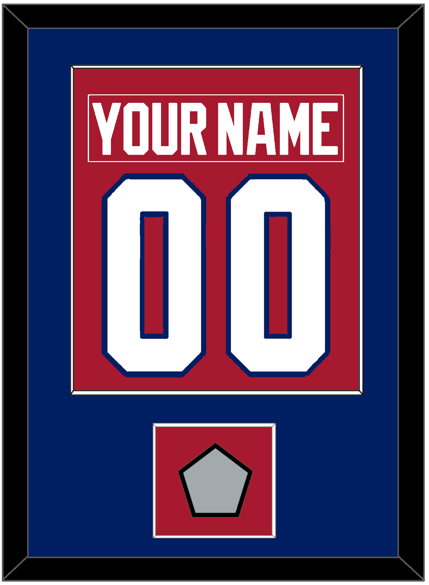 Montreal Nameplate & Number (Back) Combined With Stanley Cup Champions Patch - Road Red (1984-1997) - Essential Tier 2