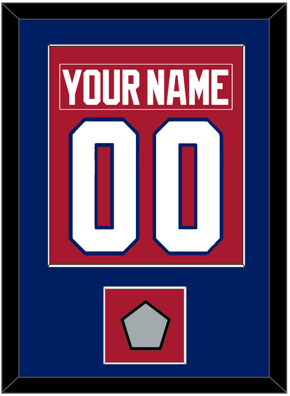 Montreal Nameplate & Number (Back) Combined With Stanley Cup Champions Patch - Road Red (1984-1997) - Essential Tier 2