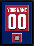 Montreal Nameplate & Number (Back) Combined With Stanley Cup Champions Patch - Road Red (1984-1997) - Single Mat 2