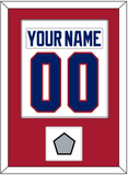 Montreal Nameplate & Number (Back) Combined With Stanley Cup Champions Patch - Home White (1984-1997) - Single Mat 1