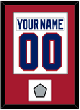 Montreal Nameplate & Number (Back) Combined With Stanley Cup Champions Patch - Home White (1984-1997) - Single Mat 1