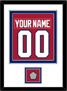 Montreal Nameplate & Number (Back) Combined With Stanley Cup Champions Patch - Road Red (1984-1997) - Double Mat 1