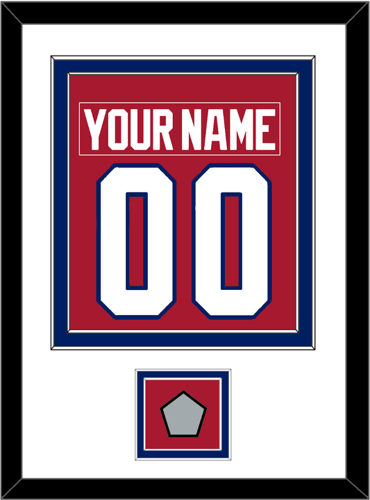 Montreal Nameplate & Number (Back) Combined With Stanley Cup Finals Patch - Road Red (1984-1997) - Signature Tier 1