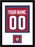 Montreal Nameplate & Number (Back) Combined With Stanley Cup Finals Patch - Road Red (1984-1997) - Double Mat 1