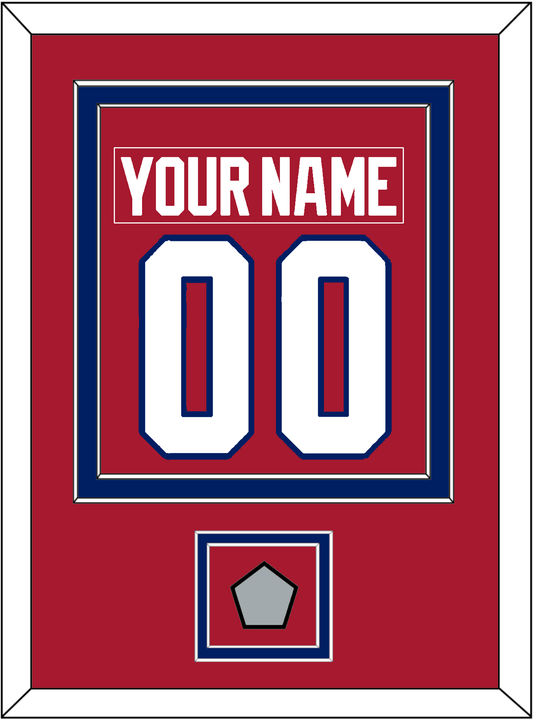 Montreal Nameplate & Number (Back) Combined With Stanley Cup Champions Patch - Road Red (1984-1997) - Signature Tier 2