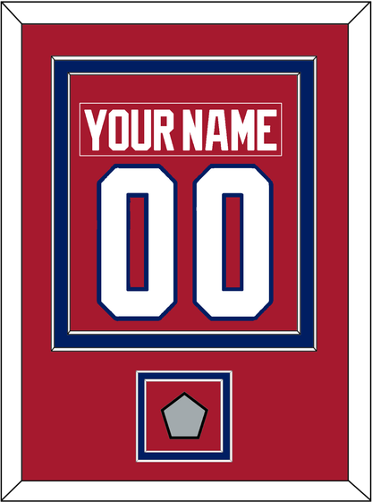 Montreal Nameplate & Number (Back) Combined With Stanley Cup Finals Patch - Road Red (1984-1997) - Signature Tier 2