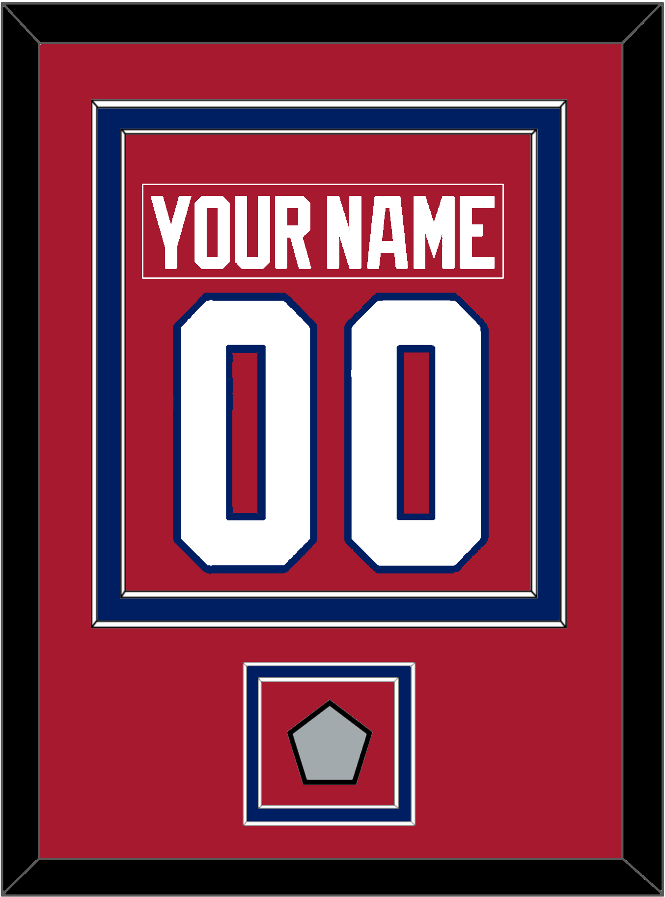 Montreal Nameplate & Number (Back) Combined With Stanley Cup Finals Patch - Road Red (1984-1997) - Signature Tier 2