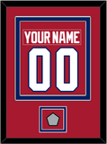 Montreal Nameplate & Number (Back) Combined With Stanley Cup Finals Patch - Road Red (1984-1997) - Double Mat 2