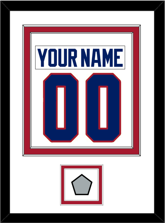 Montreal Nameplate & Number (Back) Combined With Stanley Cup Champions Patch - Home White (1984-1997) - Signature Tier 1