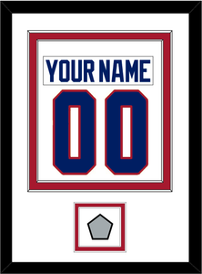 Montreal Nameplate & Number (Back) Combined With Stanley Cup Champions Patch - Home White (1984-1997) - Double Mat 1