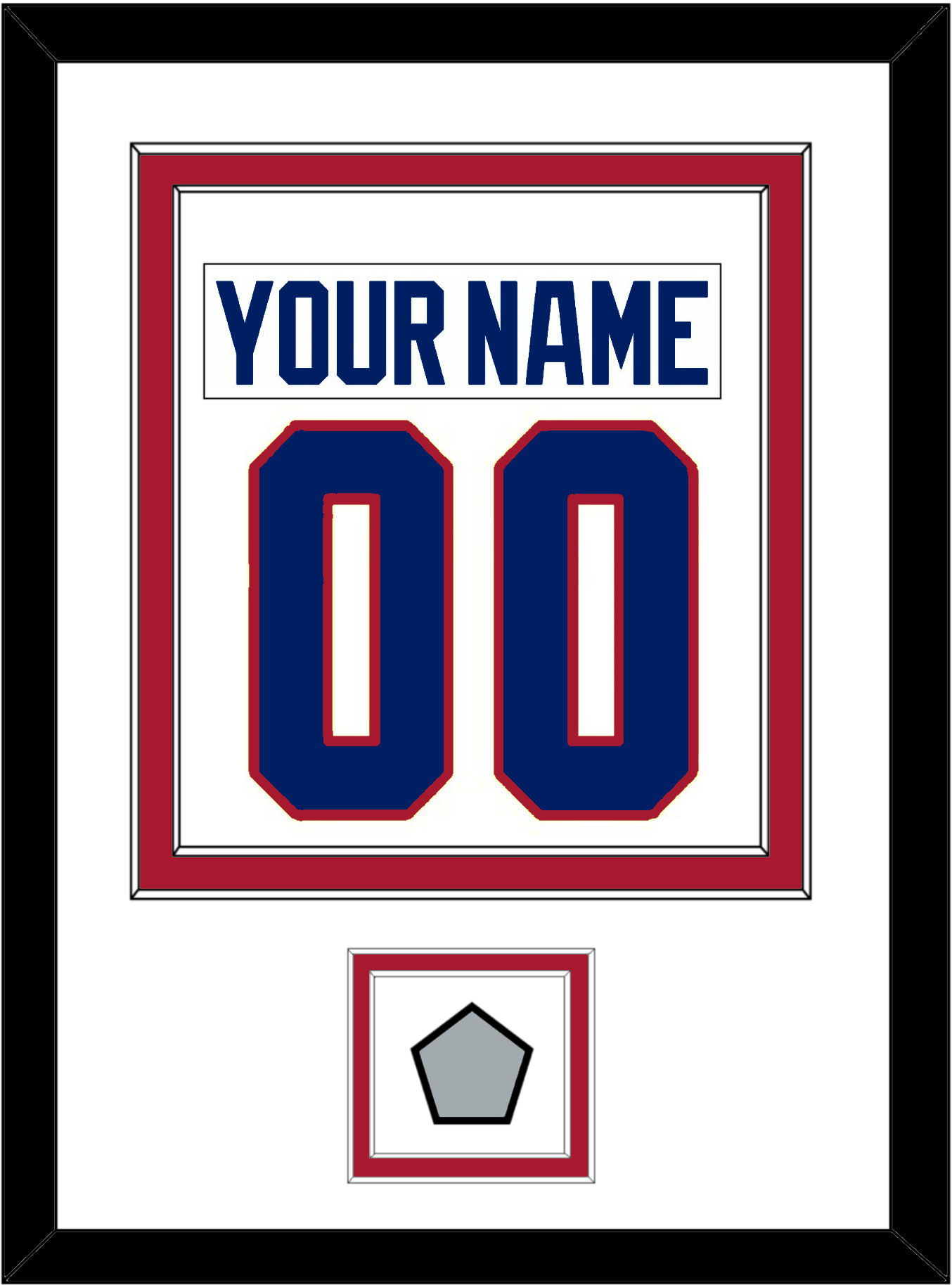 Montreal Nameplate & Number (Back) Combined With Stanley Cup Finals Patch - Home White (1984-1997) - Signature Tier 1