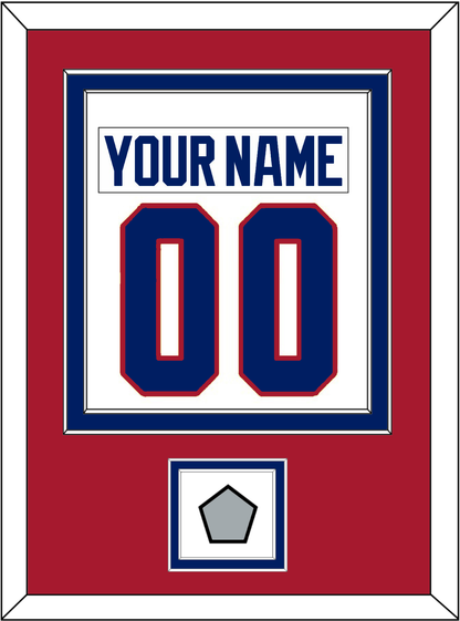 Montreal Nameplate & Number (Back) Combined With Stanley Cup Champions Patch - Home White (1984-1997) - Signature Tier 2