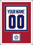 Montreal Nameplate & Number (Back) Combined With Stanley Cup Champions Patch - Home White (1984-1997) - Double Mat 2