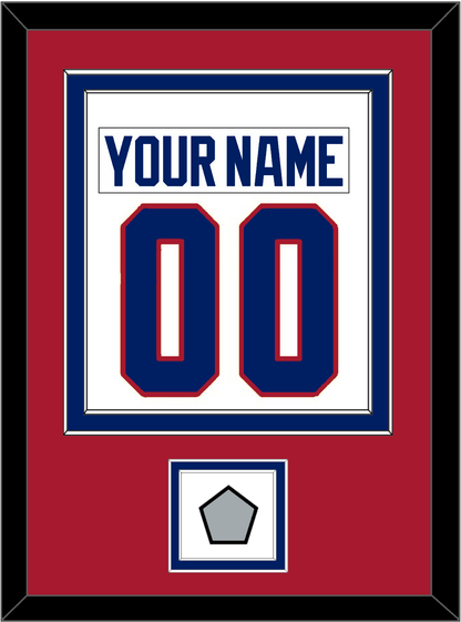 Montreal Nameplate & Number (Back) Combined With Stanley Cup Finals Patch - Home White (1984-1997) - Signature Tier 2