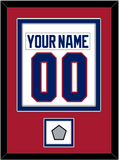 Montreal Nameplate & Number (Back) Combined With Stanley Cup Finals Patch - Home White (1984-1997) - Double Mat 2