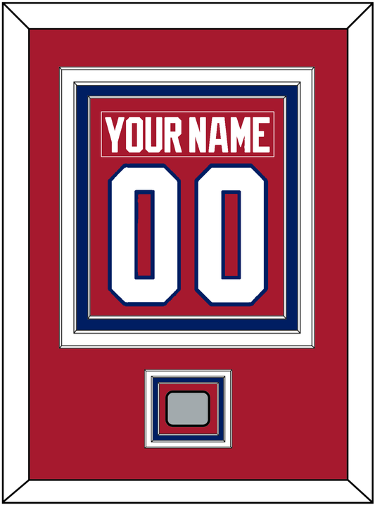 Montreal Nameplate & Number (Back) Combined With Stanley Cup Champions Patch - Road Red (1984-1997) - Premier Tier 2